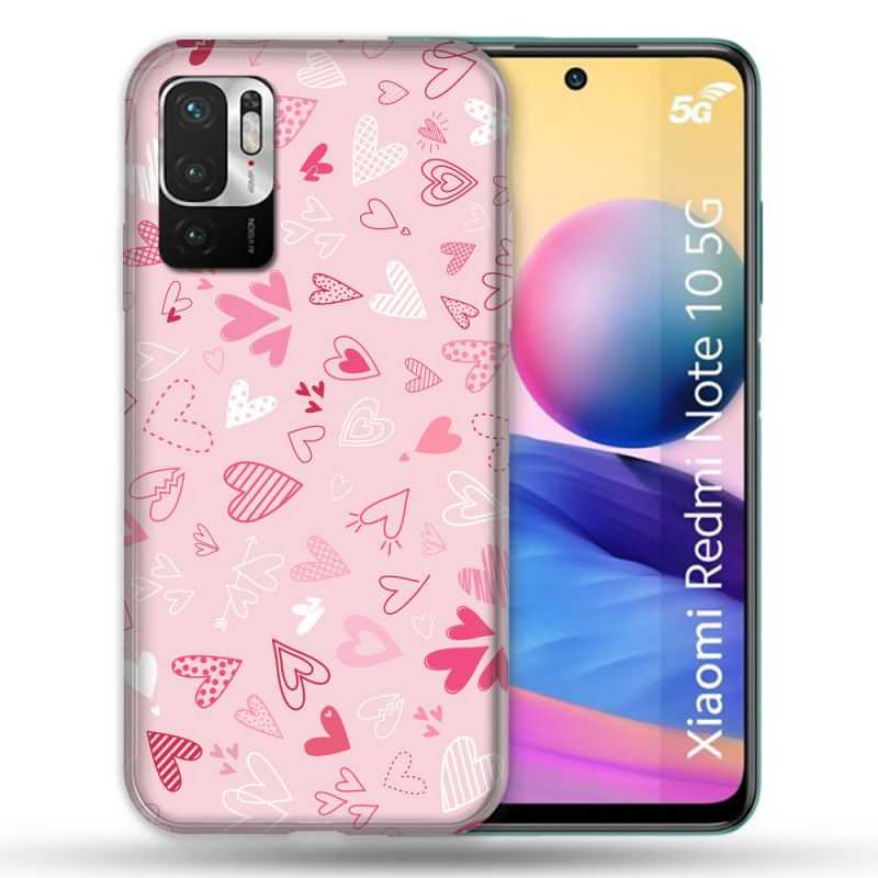 Coque Pour Xiaomi Redmi Note 10 5G Amour Ptis Coeurs