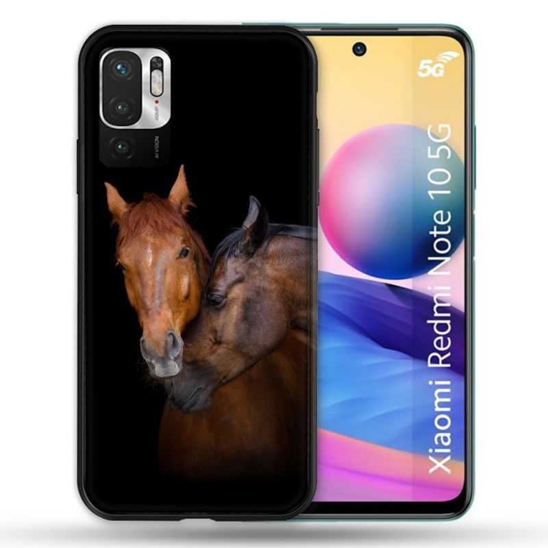 Coque Pour Xiaomi Redmi Note 10 5G Animal Cheval Marron