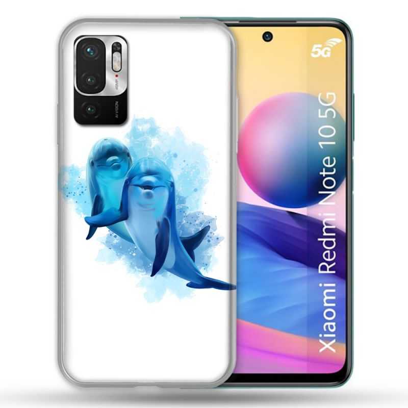 Coque Pour Xiaomi Redmi Note 10 5G Animal Dauphin Duo