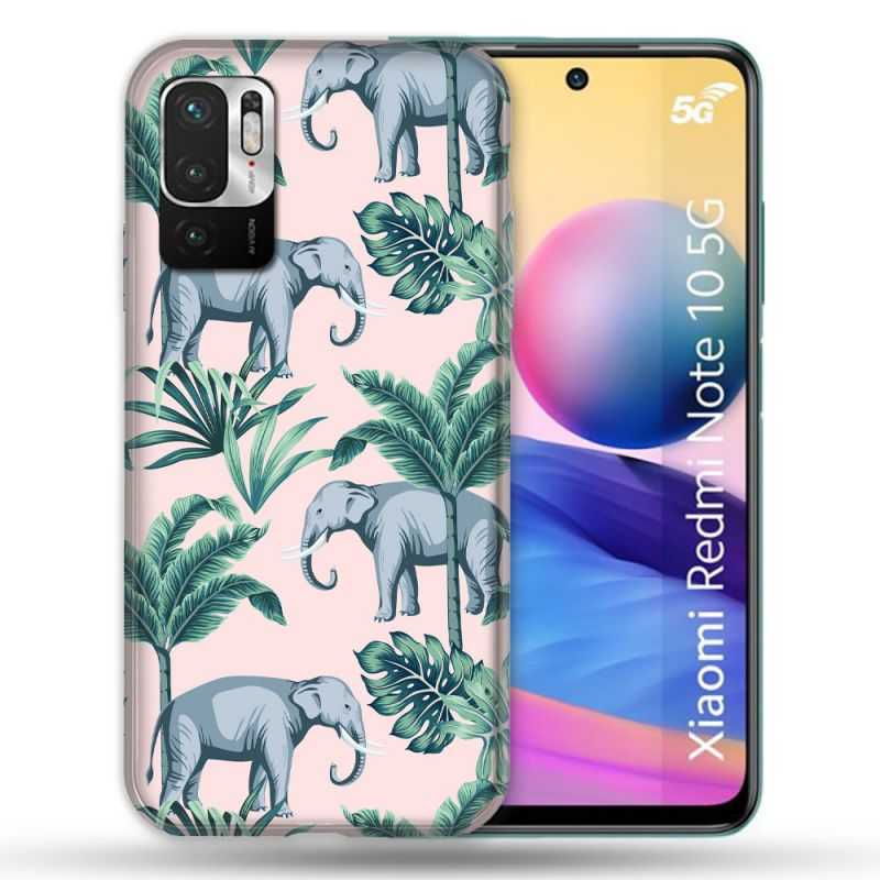 Coque Pour Xiaomi Redmi Note 10 5G Animal Elephant Pattern