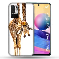 Coque Pour Xiaomi Redmi Note 10 5G Animal Girafe Blanche
