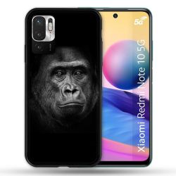 Coque Pour Xiaomi Redmi Note 10 5G Animal Gorille Noir