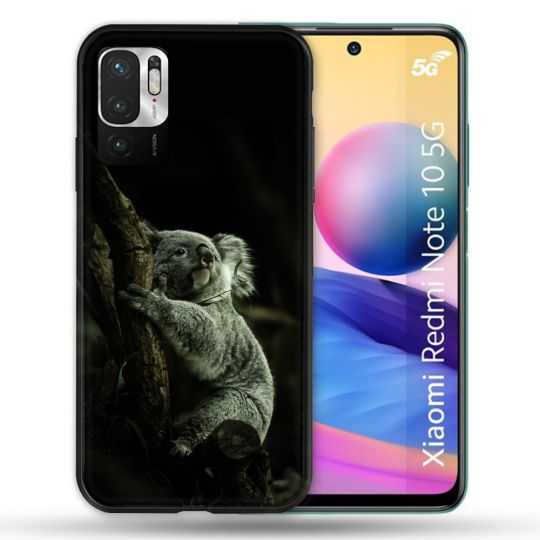 Coque Pour Xiaomi Redmi Note 10 5G Animal Koala Noir