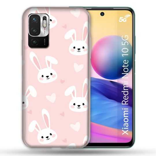 Coque Pour Xiaomi Redmi Note 10 5G Animal Lapin Rose
