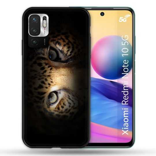 Coque Pour Xiaomi Redmi Note 10 5G Animal Leopard Yeux