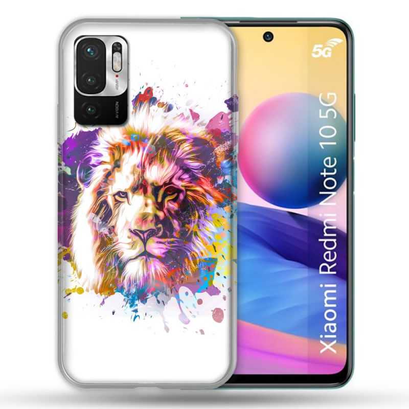 Coque Pour Xiaomi Redmi Note 10 5G Animal Lion Tag