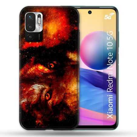 Coque Pour Xiaomi Redmi Note 10 5G Animal Loup Espace
