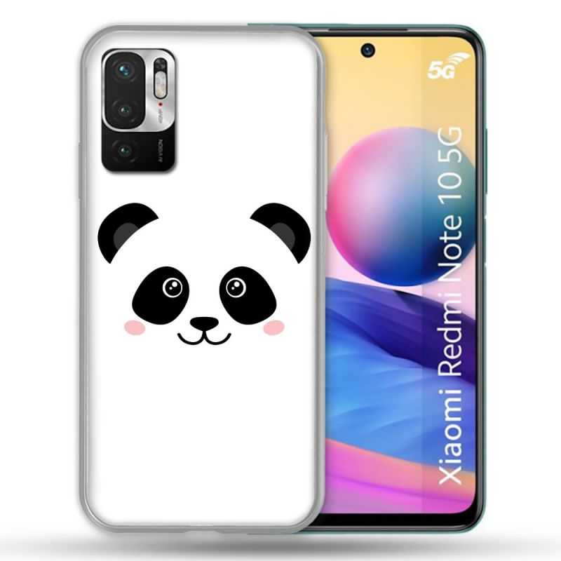 Coque Pour Xiaomi Redmi Note 10 5G Animal Panda Blanc