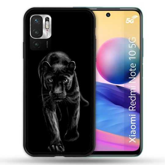 Coque Pour Xiaomi Redmi Note 10 5G Animal Panthère Noire