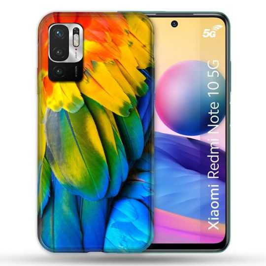 Coque Pour Xiaomi Redmi Note 10 5G Animal Perroquet Plume