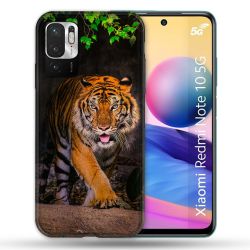 Coque Pour Xiaomi Redmi Note 10 5G Animal Tigre Jungle