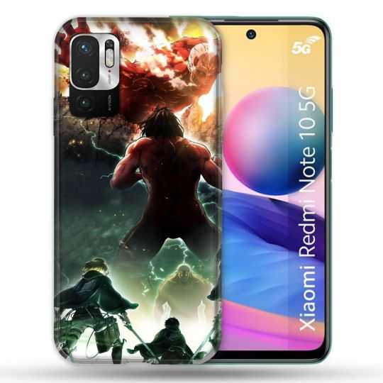 Coque Pour Xiaomi Redmi Note 10 5G Manga Attaque Titans Combat