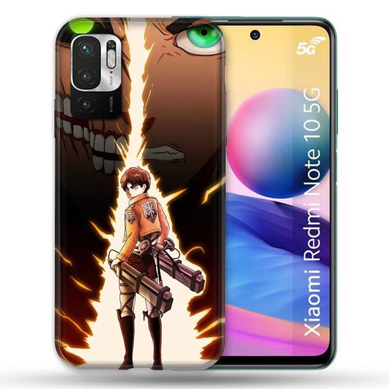 Coque Pour Xiaomi Redmi Note 10 5G Manga Attaque Titans Eren Eclair