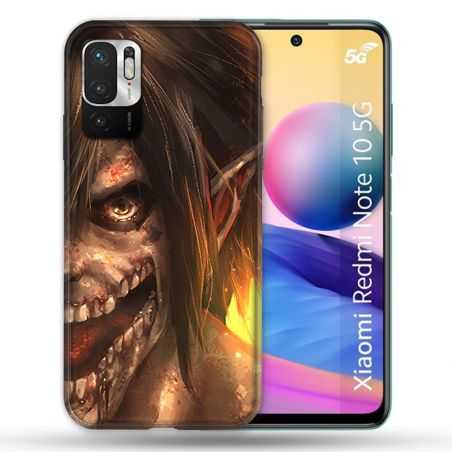 Coque Pour Xiaomi Redmi Note 10 5G Manga Attaque Titans Eren Titan