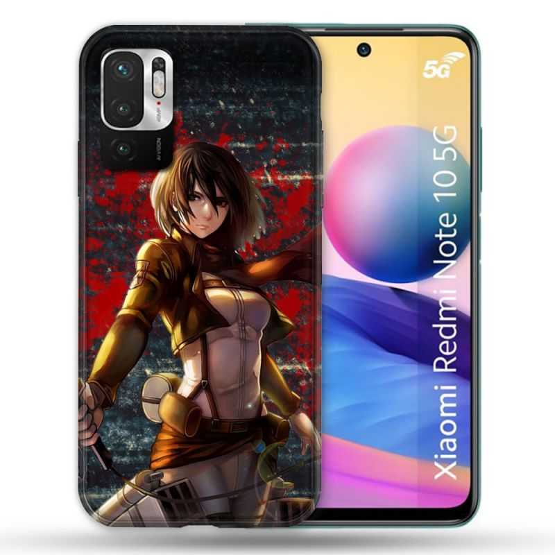 Coque Pour Xiaomi Redmi Note 10 5G Manga Attaque Titans Mikasa