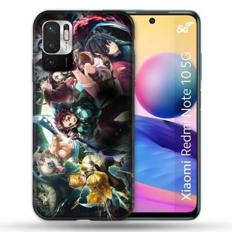 Coque Pour Xiaomi Redmi Note 10 5G Manga Demon Slayer Groupe
