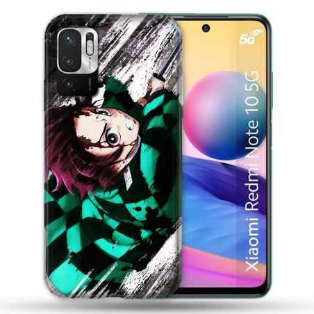 Coque Pour Xiaomi Redmi Note 10 5G Manga Demon Slayer Tanjiro