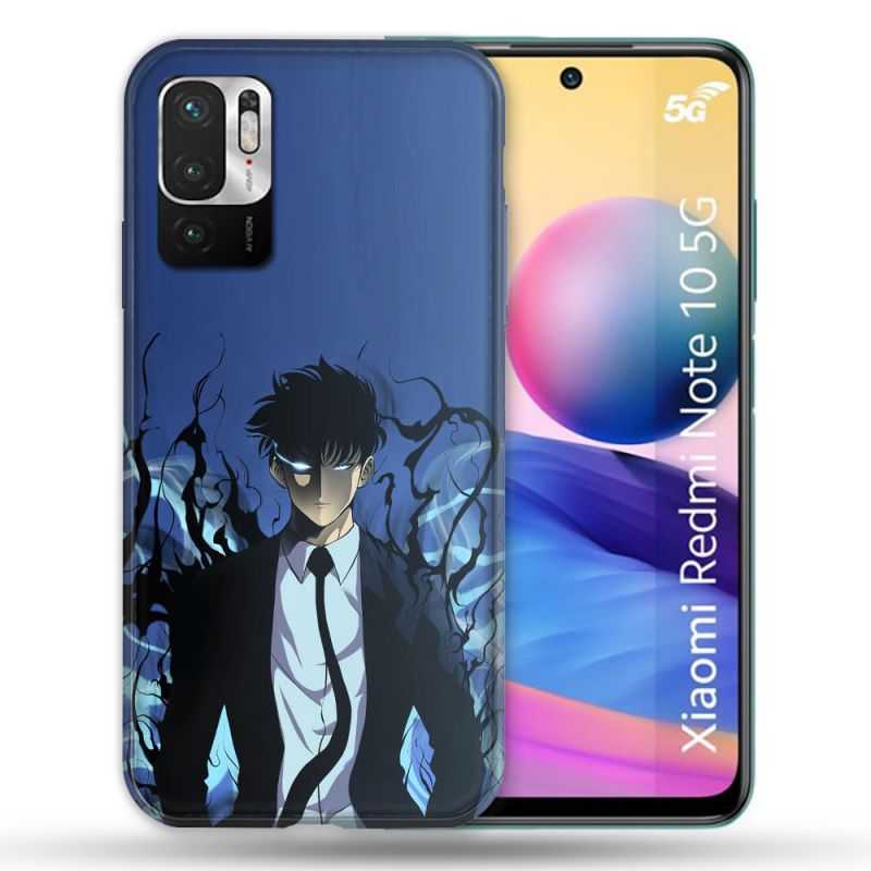 Coque Pour Xiaomi Redmi Note 10 5G Manga Solo Leveling Sung Bleu