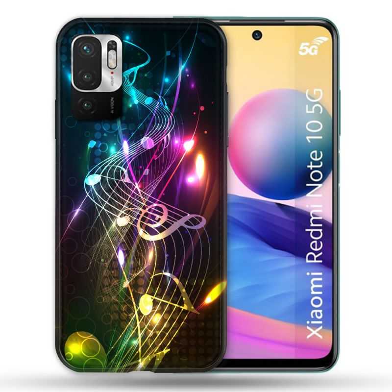 Coque Pour Xiaomi Redmi Note 10 5G Musique Partition Multicolore