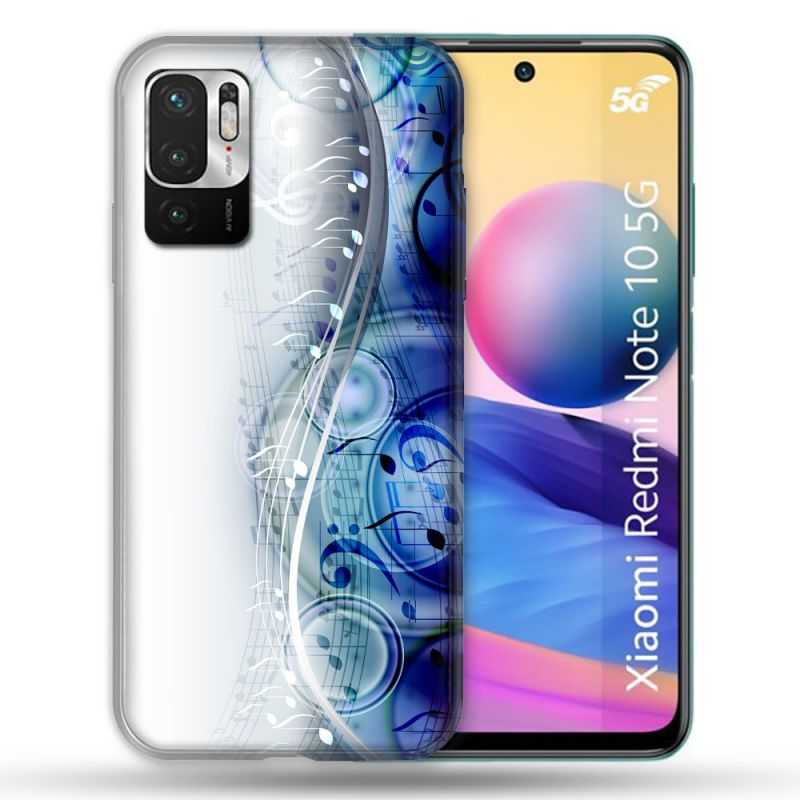 Coque Pour Xiaomi Redmi Note 10 5G Musique Partition Vague