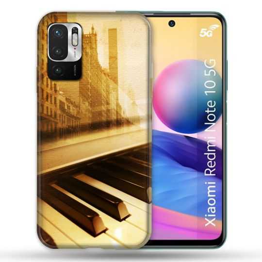 Coque Pour Xiaomi Redmi Note 10 5G Musique Piano Retro