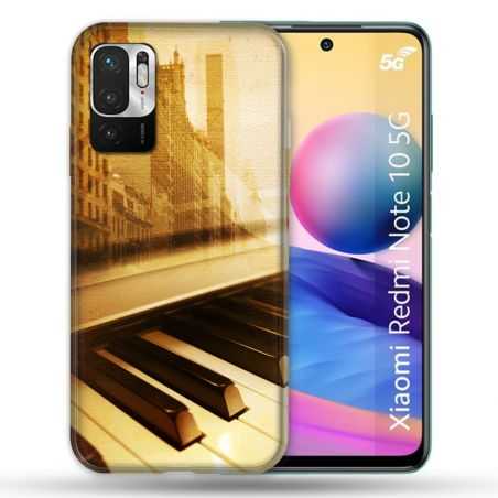 Coque Pour Xiaomi Redmi Note 10 5G Musique Piano Retro