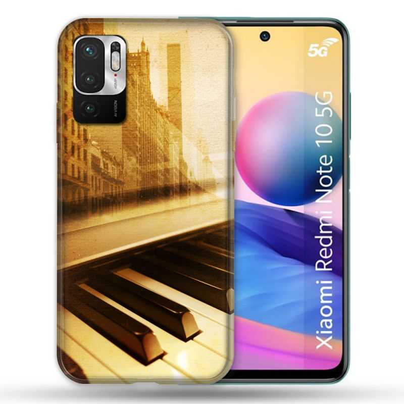 Coque Pour Xiaomi Redmi Note 10 5G Musique Piano Retro