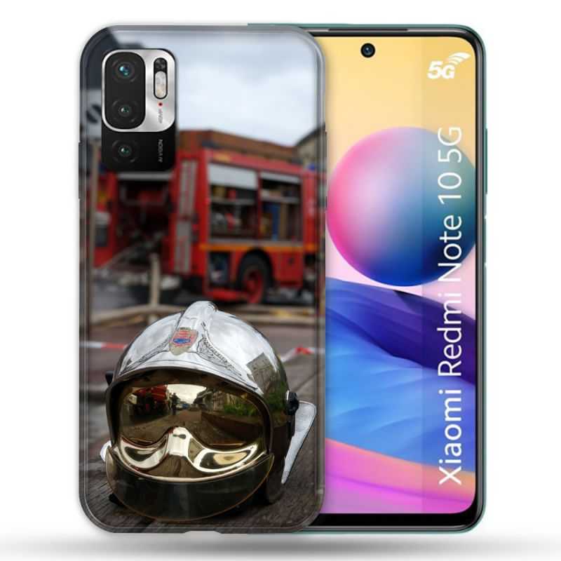 Coque Pour Xiaomi Redmi Note 10 5G Pompier Casque Camion