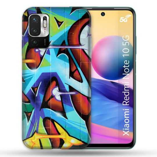 Coque Pour Xiaomi Redmi Note 10 5G Street Art Graf Color