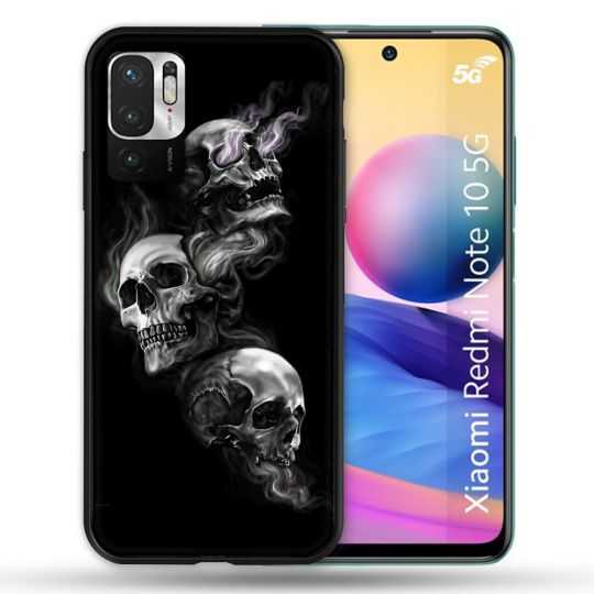Coque Pour Xiaomi Redmi Note 10 5G Tete de Mort Triple