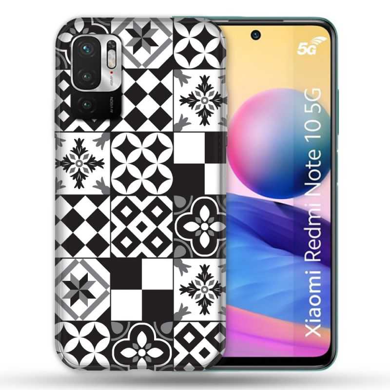 Coque Pour Xiaomi Redmi Note 10 5G Texture Carreau Ciment Noir