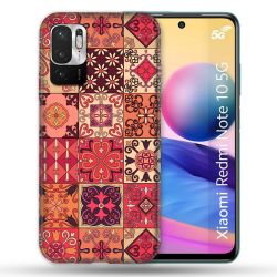 Coque Pour Xiaomi Redmi Note 10 5G Texture Carreau Ciment Rouge