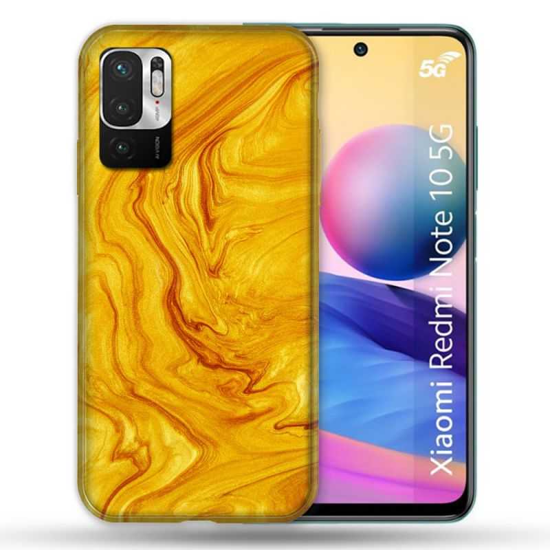 Coque Pour Xiaomi Redmi Note 10 5G Texture Marbre Jaune
