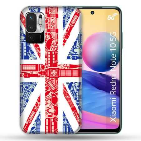 Coque Pour Xiaomi Redmi Note 10 5G Voyage Angleterre Blanc