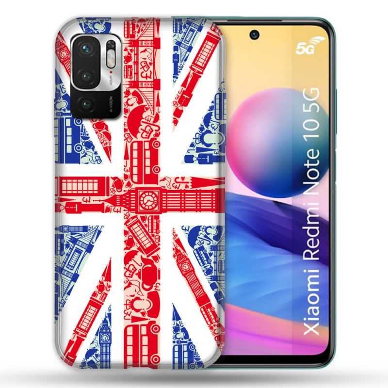 Coque Pour Xiaomi Redmi Note 10 5G Voyage Angleterre Blanc