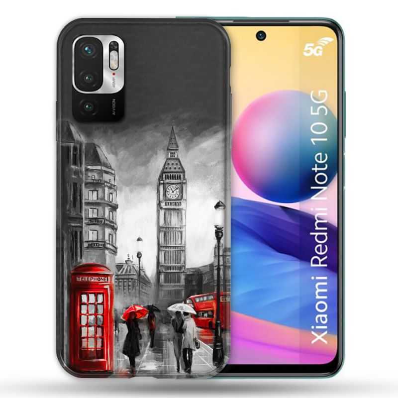 Coque Pour Xiaomi Redmi Note 10 5G Voyage Angleterre Londres Vintage