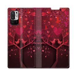 Housse Cuir Portefeuille Pour Redmi Note 10 5G Amour Arbre