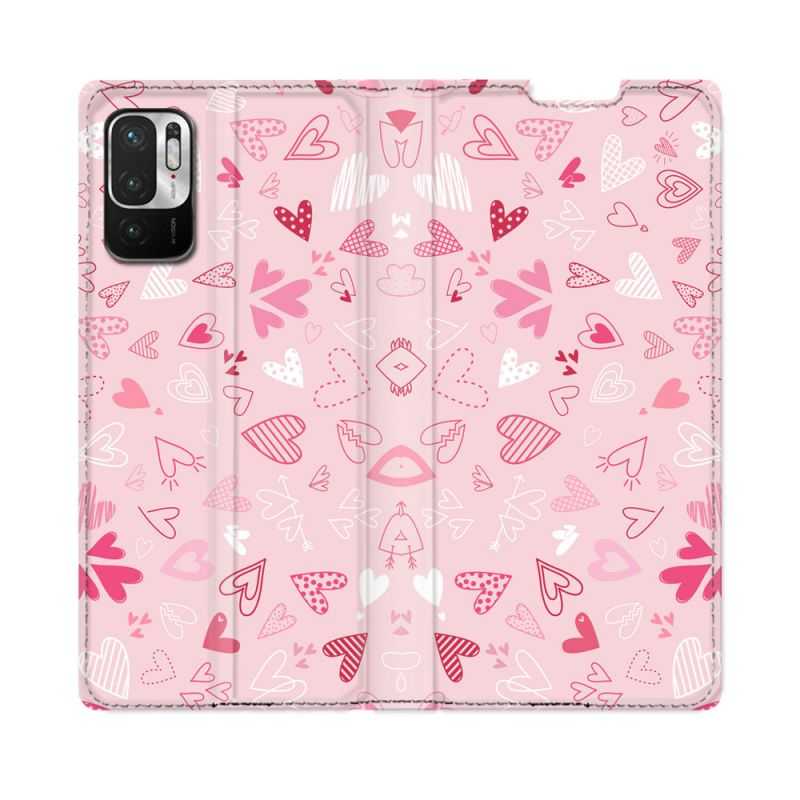 Housse Cuir Portefeuille Pour Redmi Note 10 5G Amour Ptis Coeurs