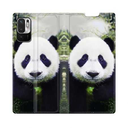 Housse Cuir Portefeuille Pour Redmi Note 10 5G Animal Panda Color