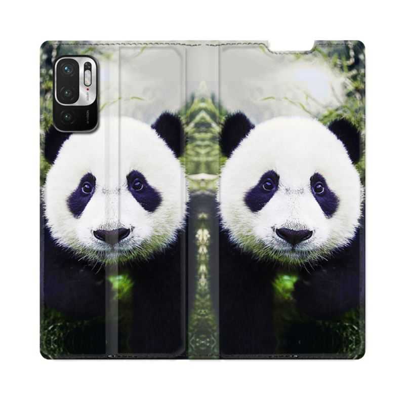 Housse Cuir Portefeuille Pour Redmi Note 10 5G Animal Panda Color