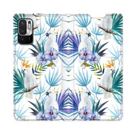 Housse Cuir Portefeuille Pour Redmi Note 10 5G Animal Perroquet Peinture