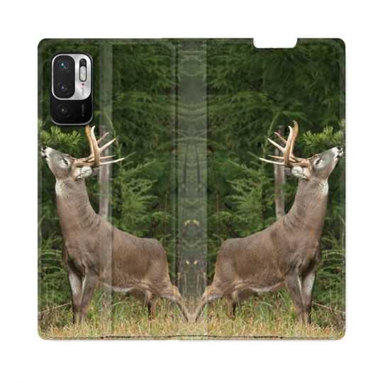 Housse Cuir Portefeuille Pour Redmi Note 10 5G Chasse Cerf