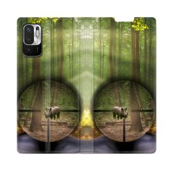 Housse Cuir Portefeuille Pour Redmi Note 10 5G Chasse Sanglier Viseur
