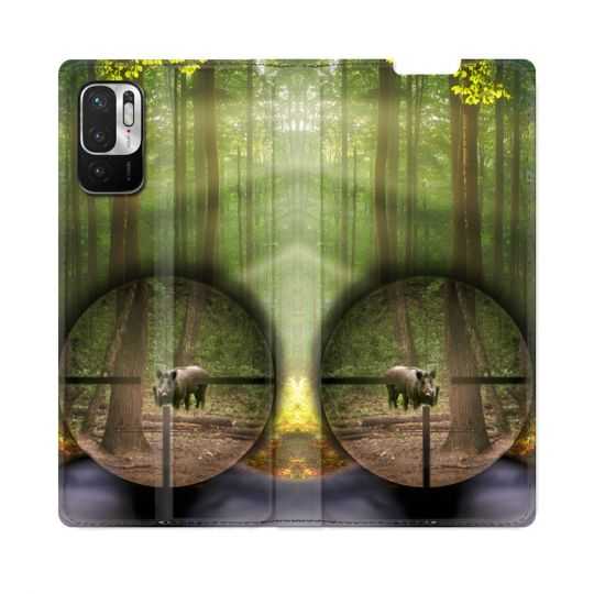 Housse Cuir Portefeuille Pour Redmi Note 10 5G Chasse Sanglier Viseur
