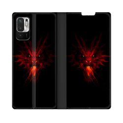 Housse Cuir Portefeuille Pour Redmi Note 10 5G Fantastique Dragon Feu