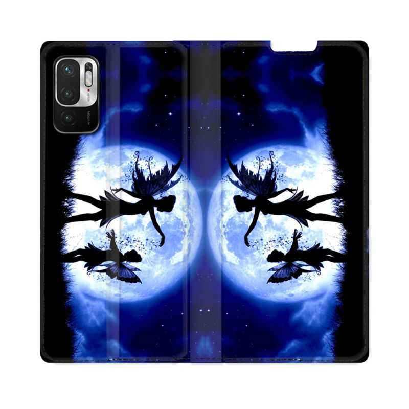 Housse Cuir Portefeuille Pour Redmi Note 10 5G Fantastique Fee Lune