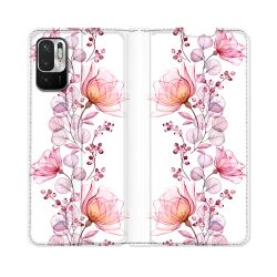 Housse Cuir Portefeuille Pour Redmi Note 10 5G Fleur Eclosion