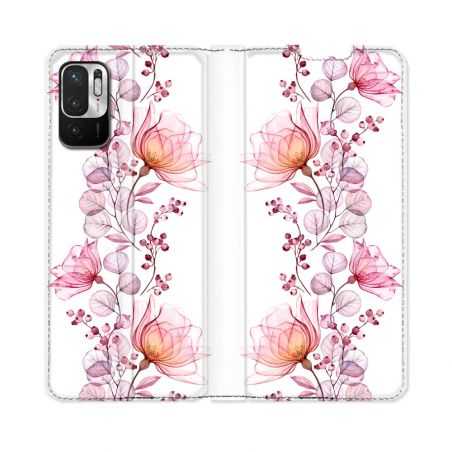 Housse Cuir Portefeuille Pour Redmi Note 10 5G Fleur Eclosion