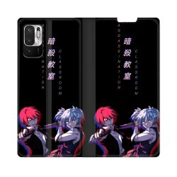 Housse Cuir Portefeuille Pour Redmi Note 10 5G Manga Assassination Classroom Duo
