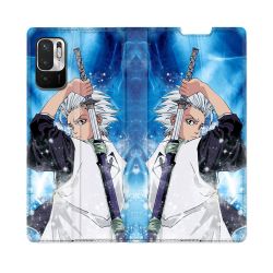 Housse Cuir Portefeuille Pour Redmi Note 10 5G Manga Bleach Hitsugaya
